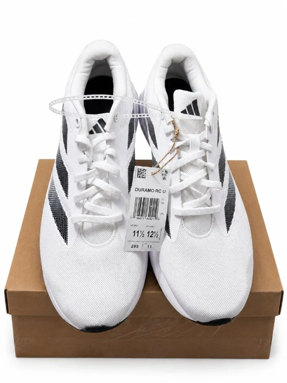 Adidas Duramo RC U White Black Men 11.5 Running Shoes Sneakers ID2703 New